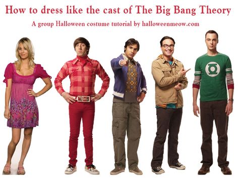 Group Halloween Costumes – Big Bang Theory Characters Big Bang Theory Halloween Costumes, Big Bang Theory Costumes, Diy Halloween Couples, Big Bang Theory Characters, Sheldon Leonard, Best Group Halloween Costumes, Fairy Halloween Costumes, Halloween Costume Party, Zombie Costume