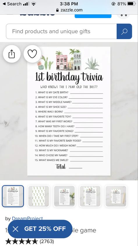 First Birthday Trivia, Who Knows Baby Best Game At 1st Birthfay, Baby’s First Birthday Poem, First Bday Time Capsule, Time Capsule Notes 1st Birthdays, Fairy Theme Birthday Party, Pineapple Birthday, Outdoor Birthday, Baby Facts