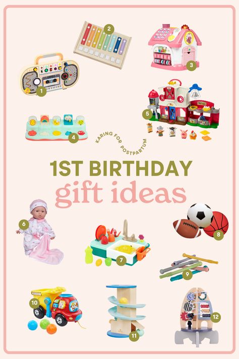 first birthday gift ideas | Karing for Postpartum First Birthday Keepsake Ideas, Gifts For One Year Old Girl, Boy First Birthday Gift, First Birthday Gift Ideas, Baby Taylor, Activity Cube, Space Activities, Wooden Numbers, Birthday Keepsakes