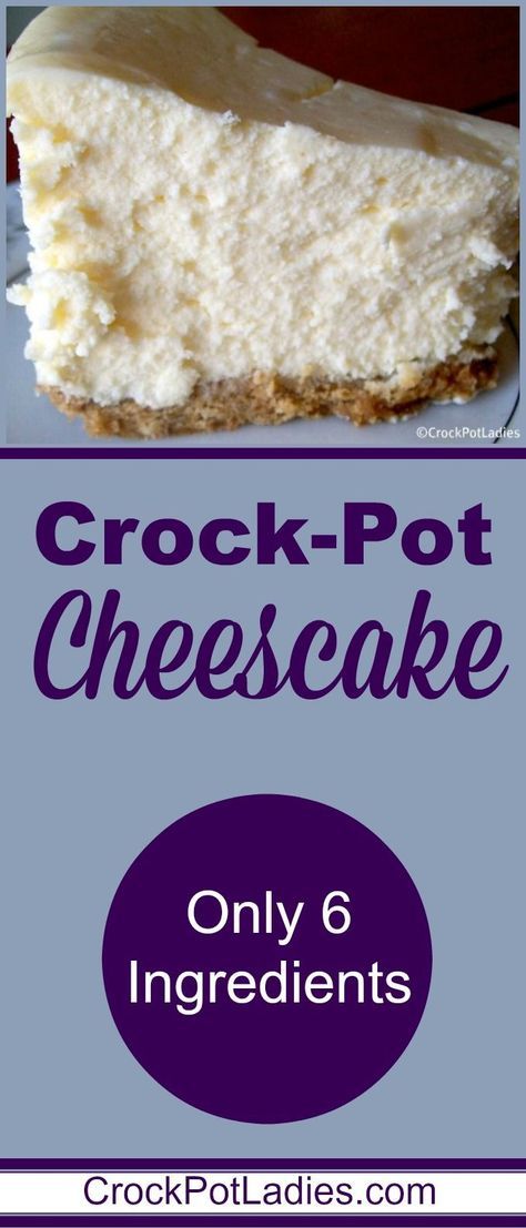 Crock-Pot Cheesecake - If you are looking for an amazing dessert recipe that you can make in your slow cooker this recipe for Crock-Pot Cheesecake is a winner every single time! [recipe from CrockPotLadies.com] via @CrockPotLadies Crock Pot Cheesecake, Weight Watcher Desserts, Crockpot Dessert Recipes, Coconut Dessert, Diy Easy Recipes, Crock Pot Desserts, Slow Cooker Desserts, Brownie Desserts, Crockpot Dishes