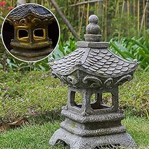 Pagoda Lantern, Japanese Lamp, Pagoda Garden, Pagoda Lanterns, Japanese Pagoda, Lamp Lantern, Japanese Lantern, Garden Figurines, Zen Style