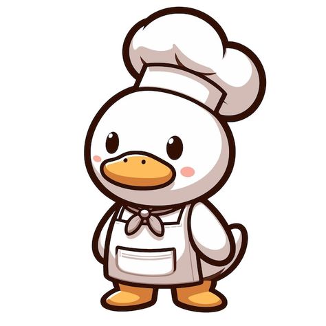 Chef Cartoon, Mascot Illustration, Idea Logo, Duck Cartoon, Easy Doodle, Cartoon Mascot, Street Brands, Easy Doodle Art, Simple Doodles