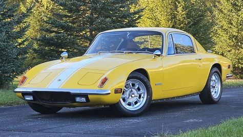 1971 Lotus Elan +2S VIN: 500108N - CLASSIC.COM Houses Black, Lotus Elan, Lotus Car, Cabin Homes, Future Car, Classic Cars Online, Side Mirror, Manual Transmission, Black Vinyl