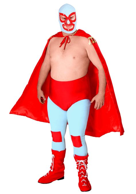 PRICES MAY VARY. COSTUME INCLUDES: This Nacho Libre costume comes with a red cape, a pair of tights, wrestling briefs, a luchador mask, and a pair of boot covers. FROM FUN COSTUMES: This movie-inspired costume is just one of our many officially licensed costumes designed to transform you into your favorite characters! You'll be ready to enter the ring as Nacho Libre in an instant. AUTHENTIC DETAILS: This adult Nacho Libre costume comes packed with great details from the movie. The bright red bri Funny Individual Halloween Costumes, Cringe Outfits, Sigma Photos, Hallowen Costume Idea, Nacho Libre Costume, Senior Dress, Outfit Store, Wrestling Outfits, Nacho Libre