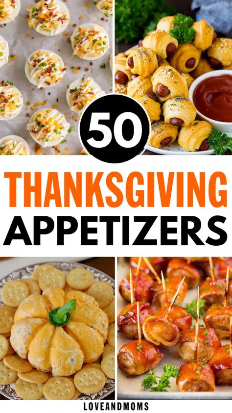 50 Amazing Thanksgiving Appetizers To Try This Year | Love and Moms Thanksgiving Appetizers Finger Foods, Easy Thanksgiving Appetizers, Friendsgiving Appetizers, Fall Appetizers Easy, Best Thanksgiving Appetizers, Thanksgiving Appetizers Easy, Thanksgiving Appetizer, Friendsgiving Food, Thanksgiving Snacks