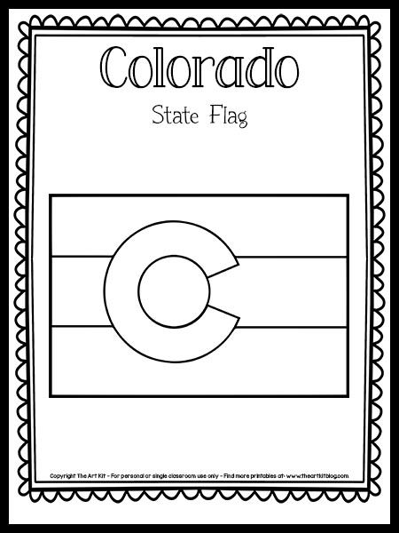 Colorado State Flag Coloring Page {FREE Printable!} - The Art Kit Day Camp Activities, Preschool Craft Activities, Colorado State Flag, Colorado History, Room Organizer, Flag Printable, Flag Crafts, Camp Activities, Coloring Page Free Printable