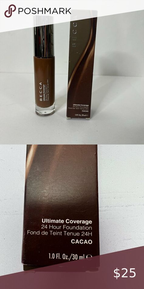 Becca Ultimate Coverage Foundation NIB Dark Cacao, Full Coverage Foundation, Blending, Foundation, Brand New, Plus Fashion, I Love, Jeans Shoes, Styling Tips