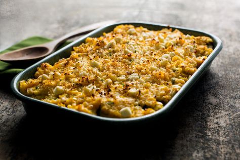 Refried black or pinto bean, zucchini and corn gratin recipe (Photo: Andrew Scrivani for The New York Times) Corn Gratin, Sautéed Squash, Potato Gratin Recipe, Meals For Three, Refried Bean, Zucchini Corn, Pinto Bean, Growing Corn, Fried Beans