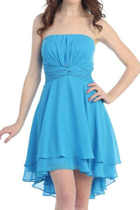 . Elegant Dresses Short, Sassy Dress, Bridesmaid Dresses Strapless, Latest Fashion Dresses, Bridesmaids Dress, Blue Bridesmaid Dresses, Grad Dresses, Maid Dress, Blue Bridesmaids