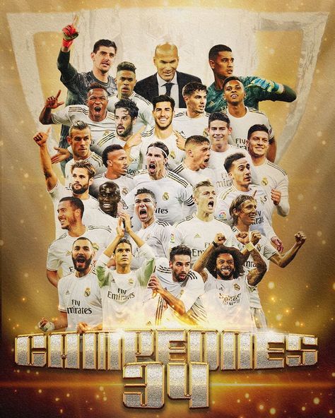 Real Madrid C.F. (34🏆) on Instagram: “🏆 WE ARE THE CHAMPIONS! 🙌 ¡SOMOS CAMPEONES! ⚽ @LALIGA 2019/20 #34Ligas  #RealFootball” Image Joker, Real Madrid Shirt, Real Madrid Soccer, Real Madrid Team, Real Madrid Club, World Cup Champions, Madrid Football, Real Madrid Wallpapers, Madrid Wallpaper