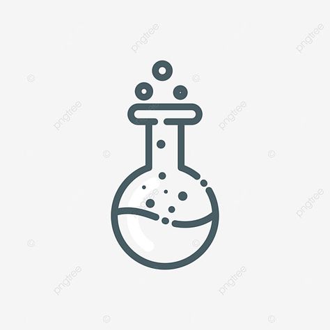 Flask Drawing, Volumetric Flask, Conical Flask, Glass Flask, Line Vector, Heart Symbol, Line Icon, Icon Illustration, Clipart Images