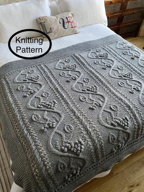 Knitting Blanket Cyc 6 Blanket 1000g, Tree Of Life Afghan Knitting Pattern, Knitted Blanket With Picture, French Knitted Blanket, Knit Throw Blanket Pattern Free Annie's Craft Store, Katie Jane Blanket Knitting Patterns, Single Bed Knitted Blanket Pattern, Cozy Bedroom Blankets Knit, End Of Bed Blanket Knit