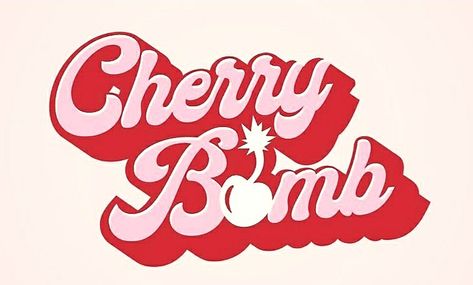 Cherry Bomb Drawing Aesthetic, Cherry Bomb Tattoo, Streetwear Logo, Arts Ideas, Brand Ideas, Cherry Juice, Cherry Bomb, Fashion Diy, Fiber Arts