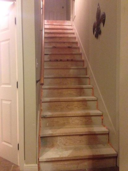 Hometalk Stairs With Wood, Wood And Carpet Stairs, Replacing Carpet, Replace Carpet, Redo Stairs, Diy Staircase Makeover, Hardwood Stairs, Diy Staircase, Staircase Makeover