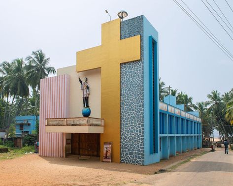 Gallery of The Wild Churches of Kerala, Southern India as Captured by Stefanie Zoche - 1 Church Building Plans, Church Design Architecture, Church Building Design, Church Interior Design, House Arch Design, Sacred Architecture, Church Interior, Church Architecture, Church Building