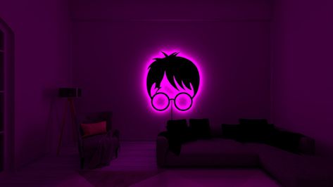 Harry Potter Wall Decor, Harry Potter Wall, Led Wall Decor, Light Sign, Lighted Signs, Led Wall, Led Light, Harry Potter, Led Lights