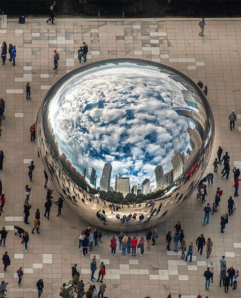 'Cloud Gate' sculpture, aka "The Bean" in Chicago The Bean Chicago, Chicago Bean, Advertising Slogans, Cut Out People, World Pictures, That Day, Cloud Gate, View Photos, Gate