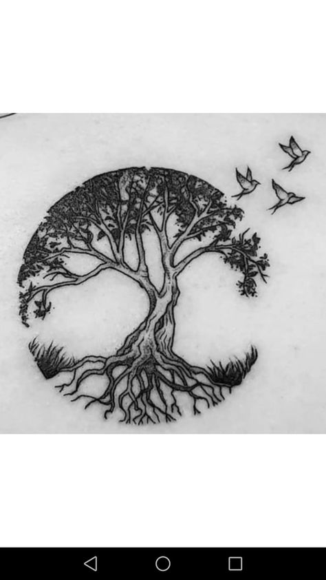 Tree Tattoo Circle, Tree Of Life Tattoo For Women On Back, Tree Of Life Tattoo Men, Tree Sleeve Tattoo, Tree Sleeve, Tree Tattoo Men, Tato Tradisional, Whimsical Tattoos, Tattoo Tree