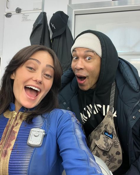 Aaron Moten is an incredible dude. Great actor, fantastic human. Glory to Maximus! Second shot- the kids stole my phone and left me a… | Instagram Aaron Clifton Moten, Lucy And Max Fallout, Maximus Fallout, Aaron Moten, Fallout Show, Lucy Fallout, Ella Purnell, Kids Stealing, Fallout 3