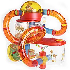 This is like the best hamster cage I ever saw! Hampster Cage, Hamster Carrier, Plastic Hamster Cage, Big Hamster Cages, Hamster Tube, Cool Hamster Cages, Themed Hamster Cages, Detolf Hamster Cage Lid, Hamster Supplies