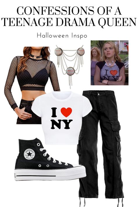 Confessions Of A Teenage Drama Queen Halloween Costume, Confessions Of A Teenage Drama Queen Costume, Confessions Of A Teenage Drama Queen, Teenage Drama Queen Costume, Effortless Halloween Costumes, 2000 Icons, 90s Teen Movies, Last Minute Diy Costumes, Queen Halloween Costumes