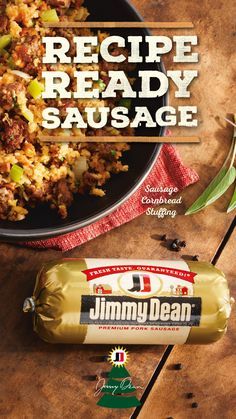 Jimmy Dean Dinner Recipes, Jimmy Deans Breakfast Sausage Recipe, Jimmy Dean Sausage Stuffing Recipe, Breakfast Reference, Jimmy Dean Sausage Recipes Dinner, Jimmy Dean Sausage Dip, Sage Sausage Stuffing, Sausage Stuffing Thanksgiving, Jimmy Dean Sausage Recipes