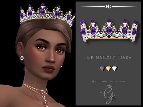 Her Majesty Tiara | Glitterberry Sims on Patreon Sims 4 Cc Princess Tiara, Ts4 Tiara Cc, Sims 4 Cc Tiara Patreon, Sims 4 Cc Crown Patreon, Sims 4 Cc Princess Patreon, Sims Crown Cc, Sims 4 Royal Cc Crown, Sims 4 Cc Royal Clothes Patreon, Sims 4cc Hair Patreon