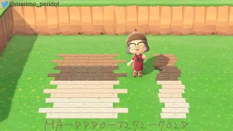 Wood Codes Animal Crossing, Animal Crossing Path Codes Wood, Animal Crossing Floor Codes Wood, Acne Wood Path, Acnh Wood Path Design Code, Wood Floor Acnh Code, Animal Crossing Wooden Path, Acnh Wood Paths, Acnh Planks