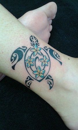 9 Most Beloved Plumeria Tattoo Designs Frangipani Tattoo, Hawaiian Turtle Tattoos, Aloha Tattoo, Small Turtle Tattoo, Small Beach Tattoos, Beach Tattoos, Tat Inspiration, Plumeria Tattoo, Hawaii Tattoos