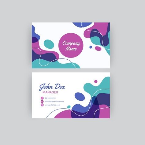 Abstract painted business card Free Vect... | Free Vector #Freepik #freevector #business-card #business #abstract #card Stationery Business Card, Graphic Design Cards, Name Card Design, Business Poster, Business Card Inspiration, Free Business Cards, Card Business, Purple Pattern, Business Cards Creative