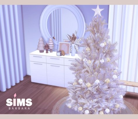 Sims 4 Christmas Tree, Pastel Christmas Tree, Potted Christmas Trees, Outside Christmas Decorations, Sims 4 Download, Create Your Own World, Classic Christmas Tree, Fabric Christmas Trees, The Sims 4 Download