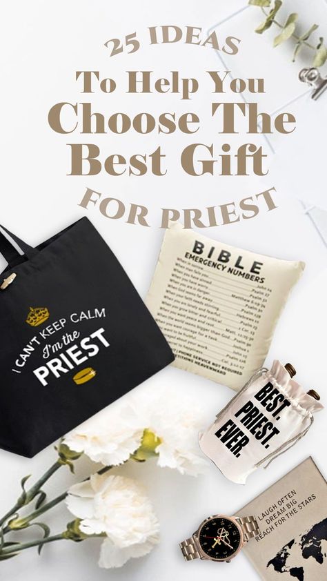 We have gathered 25 of the best gifts for priests below. In case you need inspiration to pick the perfect gift for a wonderful priest in your life. #giftsforpriestscatholic #giftsforpriests #giftsforpriestsideas #giftsforpriestscatholicfather #priestaesthetic #priest #priestcharacterdesign #priestoutfit #giftideas #giftideasforwomen #giftideasforboyfriend #giftideasformom #giftideasforbestfriend #giftideasforhusband #giftideasfordad 50th Birthday Messages, Goft Ideas, Olive Wood Cross, Dyi Gifts, Work Anniversary, Farewell Gifts, Professional Gifts, Birthday Planning, Pen Gift