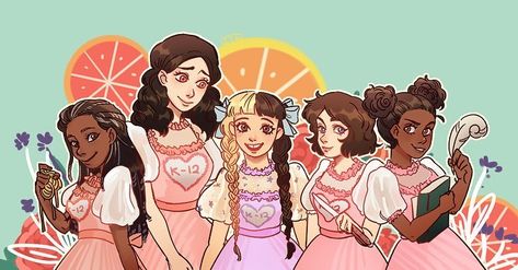 THE SQUAD 🌟💗😇💓👀 #melaniemartinez #k12 (👩‍? Melina Martinez, Melanie Martinez Art, K 12 Melanie Martinez, Melanie Martinez Anime, Mealine Martinez, K-12 Melanie Martinez, Divas Pop, Melanie Martinez Drawings, Melanie Martinez Photography