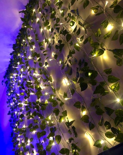 Vine Lights, Led Lighting Bedroom, Fairy Lights Bedroom, Hanging Plants Indoor, Vine Wall, Lighting Decor, Indie Room, Redecorate Bedroom, Cute Bedroom Decor