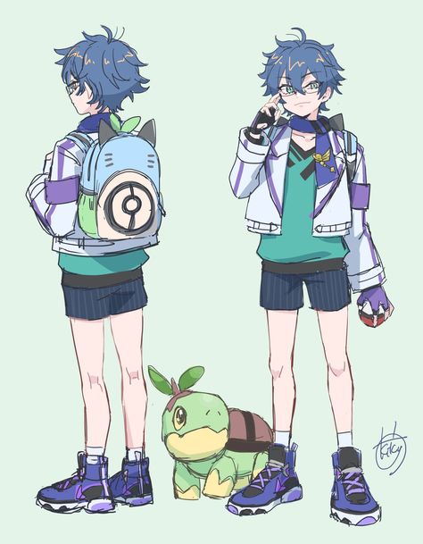 Pokemon Clothes Drawing, Pokesona Trainer, Pokemon Oc Outfit Ideas, Pokemon Trainer Male Oc, Pokemon Oc Outfits, Fan Made Pokemon Trainers, Pokemon Trainer Sona, Pokemon Male Characters, Trainersona Pokemon