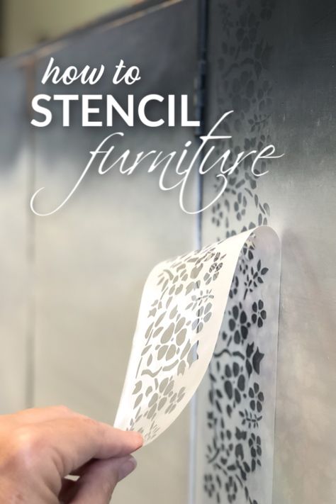 Bone Inlay Dresser, Stencils Tutorials, Stencil Wood, Furniture Painting Techniques, Stencil Projects, Stencil Furniture, Diy Holz, Chalk Paint Furniture, Furniture Finishes