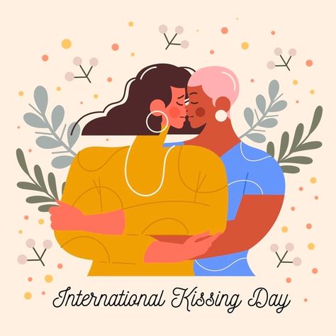 Christmas Wreath Illustration, International Kissing Day, International Youth Day, Wreath Illustration, Yoga Illustration, Hand Sticker, Day Illustration, Music Festival Poster, Music Illustration