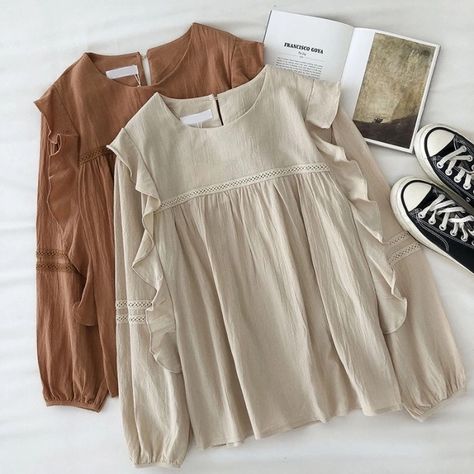 Blouse Korea, Blouse Korean Style, Korean Blouse, Korea Dress, Outfit Korean Style, Modest Casual Outfits, Blouse Casual Fashion, Modesty Outfits, Kids Dress Wear