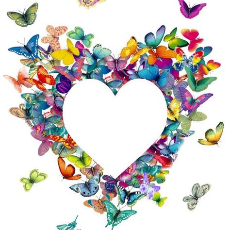 Hearts And Butterflies, Scrapbook Printing, Siluete Umane, Butterfly Heart, Graphic Projects, Floral Border Design, Heart Images, Borders And Frames, Scrapbook Templates