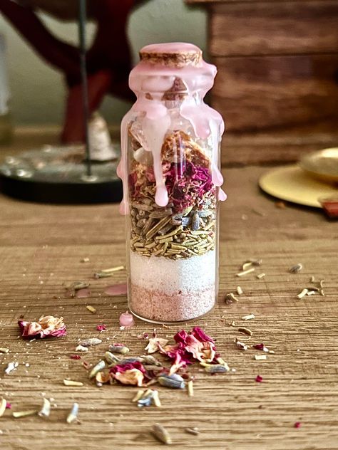 Self Love Spell Jar for Friendship, Happiness, and Loving Yourself. Rose Spell Jar, Witch Spell Jars Love, Spell For Positive Energy, Beltane Spell Jar, Self Love Crafts, Friendship Spell Jar, Protection Jar Spell, Self Love Jar, Love Spell Jars