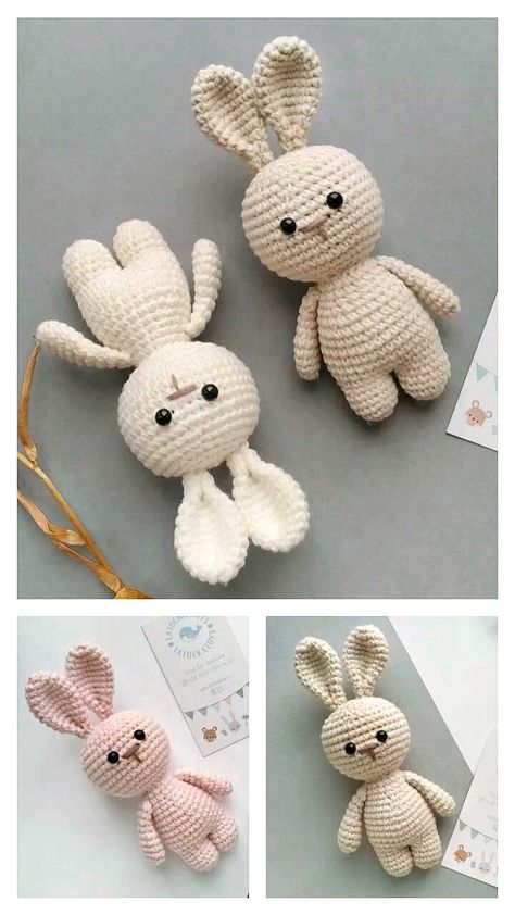 Free Crochet Bunny Pattern & many amigurumi bunny idea... Crochet Geek, Crochet Bunny Pattern, Easter Crochet Patterns, Pola Amigurumi, Crochet Rabbit, Crochet Amigurumi Free Patterns, Crochet Amigurumi Free, Spring Bunny, Easter Crochet