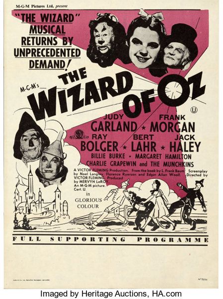 The Wizard Of Oz Poster, Judy Garland Wizard Of Oz, Wizard Of Oz Poster, Yearbook Design Ideas, Oz Magazine, Wizard Of Oz Movie, Billie Burke, Yearbook Design, Wonderful Wizard Of Oz