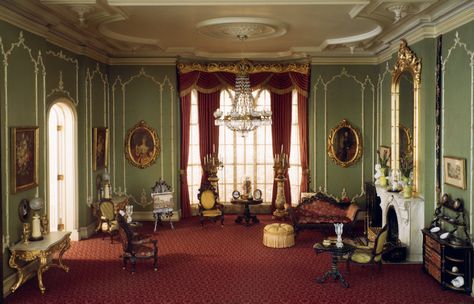 Mrs. James Ward, Thorne miniature period rooms. English Drawing Room of the Victorian Period, 1840-70 | The Art Institute of Chicago Victorian Drawing Room, English Drawing Room, English Drawing, Victorian Rooms, Victorian Room, Parlor Room, Historical Interior, Victorian Living Room, Victorian Parlor