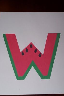 A great way to incorporate an image into a letter. This will help the students link an object with the letter and can potentially help them remember letters and objects of that letter. Letter W Crafts, Letter W Activities, Preschool Letter Crafts, Abc Crafts, Alphabet Letter Crafts, Abc Art, Letter Crafts, Preschool Projects, Alfabet Letters