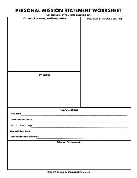 Use this free downloadable worksheet to write your personal mission statement. http://daynabickham.com/how-to-write-a-personal-mission-statement-that-matters/ Personal Worksheets, Habits Worksheet, Mission Statement Template, Personal Mission Statement, Coloring Drawing, Gain Knowledge, Personal Mission, Vision Statement, Government Grants