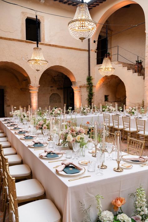 This Ethereal Italian Wedding Checks All The Destination Wedding Boxes Wedding Decorations Italian Style, Whimsical Italian Wedding, Medditeranean Style Wedding, Mediterranean Wedding Aesthetic, Italian Wedding Details, Italian Wedding Color Schemes, Italian Wedding Colors, Italian Orchard, Vintage European Wedding