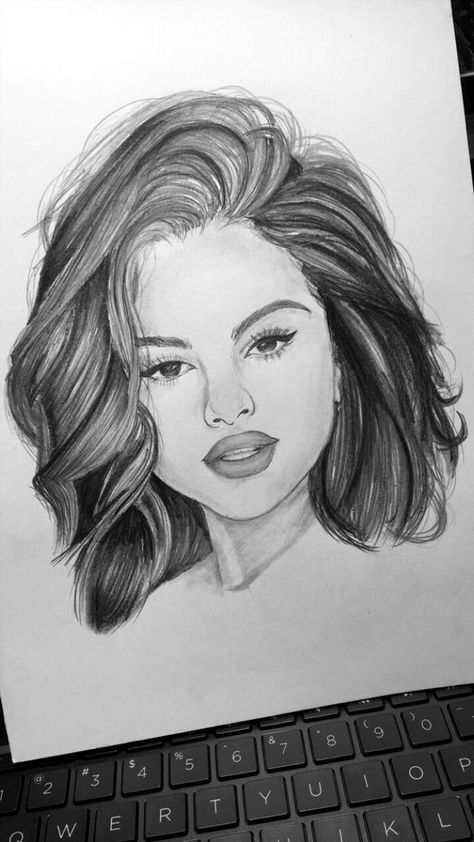 Sketch Selena Gomez, Drawing Of Selena Gomez, Selena Gomez Portrait Drawing, Portrait Drawing Pencil Faces Sketches, Selena Gomez Sketch Pencil, How To Draw Selena Gomez, Selena Gomez Art Drawings, Selena Gomez Drawing Pencil, Selena Gomez Painting