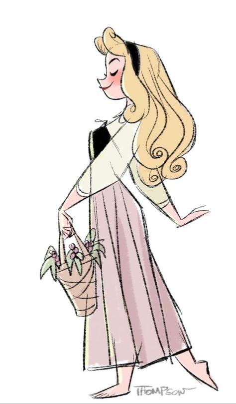 Steve Thompson Disney, Steve Thompson, Disney Outfits Women, Princess Illustration, Disney Drawings Sketches, Disney Version, The Sleeping Beauty, Disney Collage, Disney Sketches