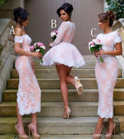 Short 2017 Long Sleeve Lace Bridesmaid Dresses Cheap V Neck Wedding Party Gowns Plus Size Maid of Honor Gown Different Bridesmaid Dresses, Gown Mermaid, Unique Bridesmaid Dresses, Unique Bridesmaid, Bridesmaid Dresses Strapless, Mismatched Bridesmaids, Perfect Bridesmaid Dress, Mismatched Bridesmaid Dresses, Maid Of Honour Dresses