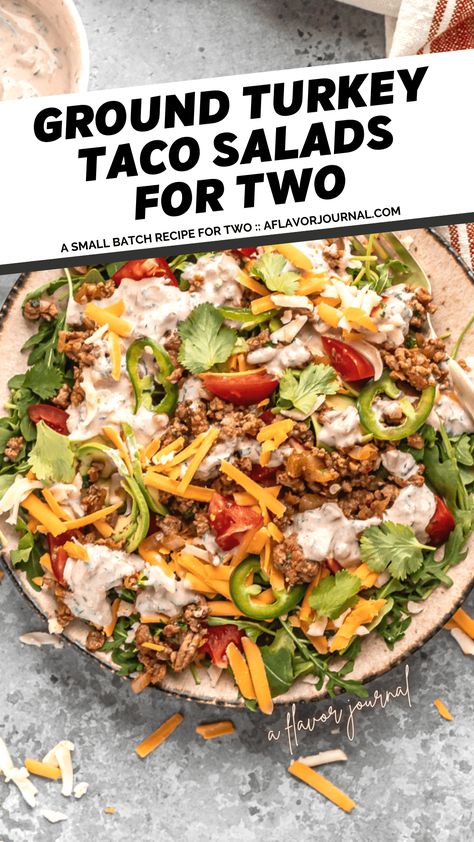 Turkey Taco Salad Recipe, Ground Turkey Taco Salad, Recipe With Ground Turkey, Ground Turkey Taco Recipes, Meal Salads, Taco Salad Recipe Healthy, Clean Eating Tacos, Awesome Salads, Easy Taco Salad Recipe